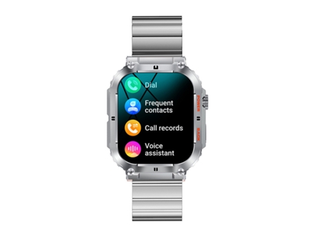 Smartwatch, reloj militar resistente al agua 100M, tiempo de espera de 70 días, plateado CHRONUS