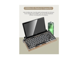 Teclado retro para juegos con 83 teclas, teclado mecánico inalámbrico punk Bluetooth USB LY Ebike