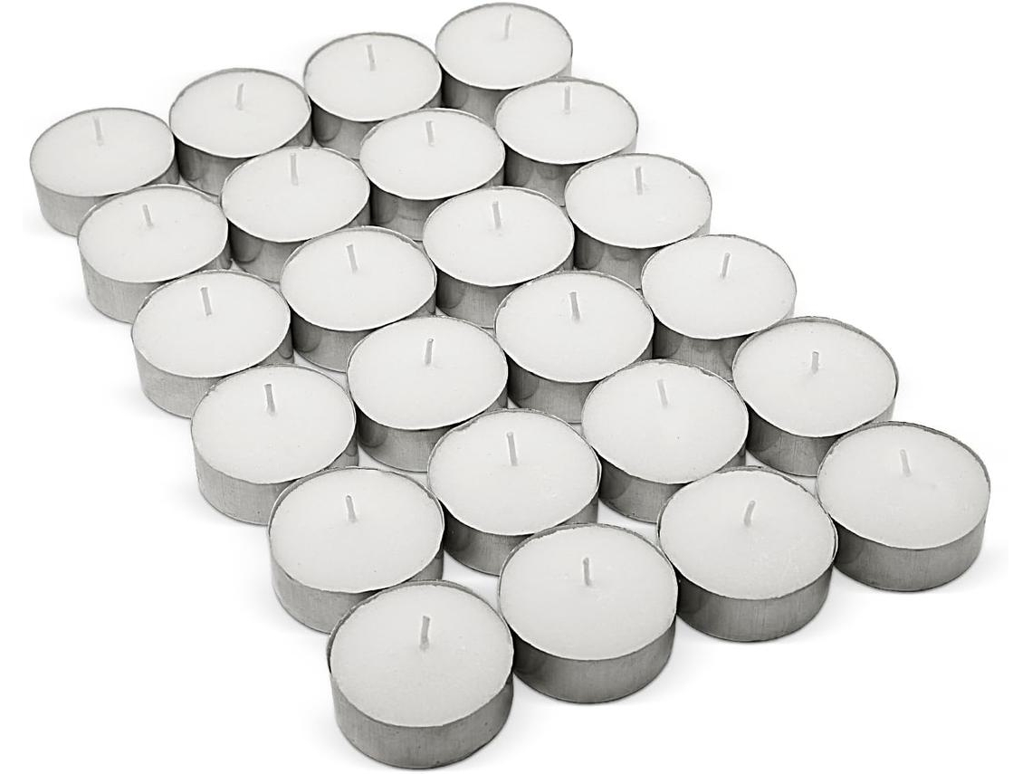 COM-FORT HOUSE- Velas Blancas | Pack velas de 480 Unidades | Velas de Té Calientaplatos | Tealight | 9 Horas de Duración | Velas Decorativas Sin Perfume |