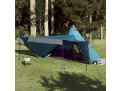 Tienda De Campaña Familiar Tipi 8 Personas Impermeable Azul