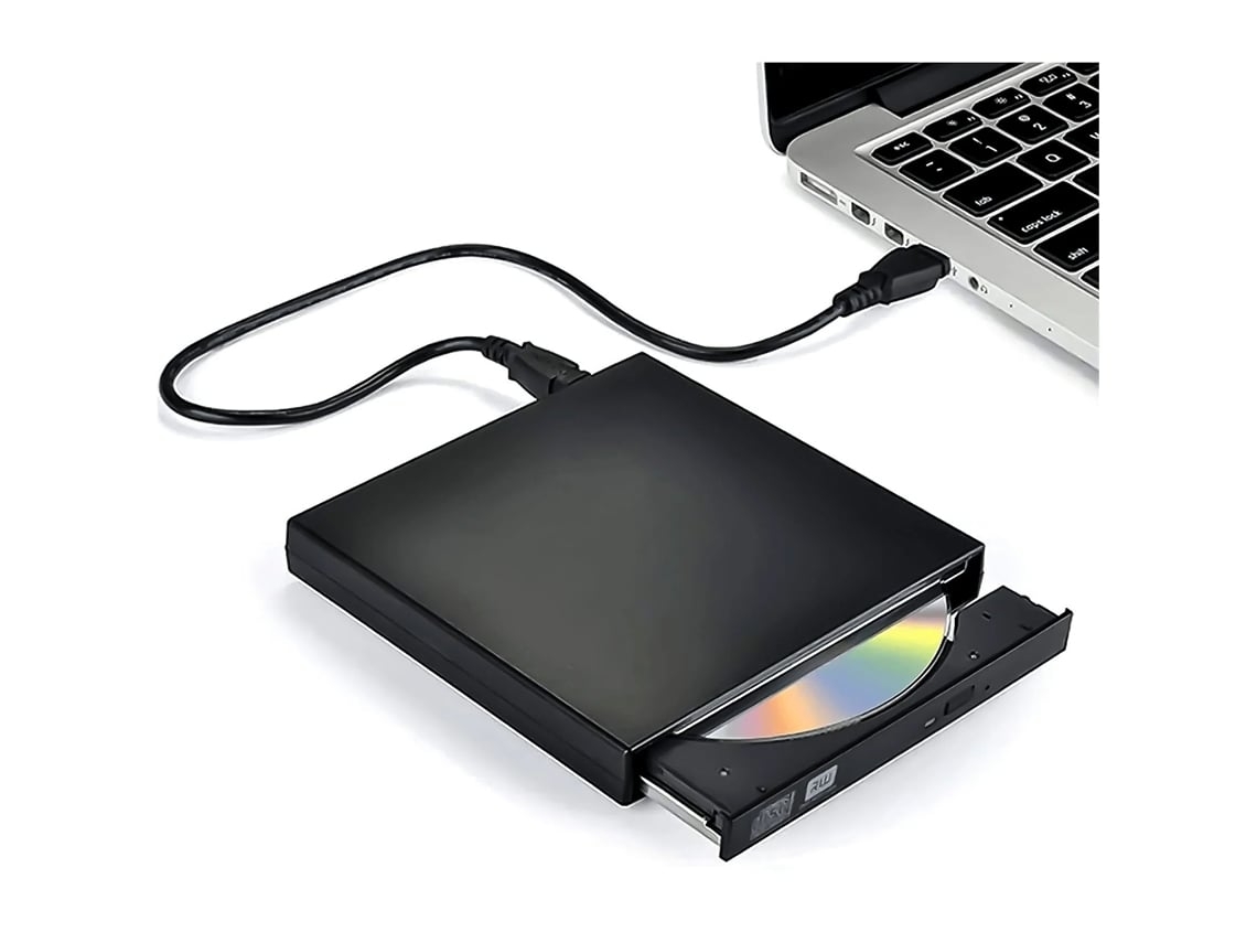 Reproductor De Dvd/cd Y Grabadora Cd-rw Externa Universal Usb 2.0 – Sin Necesidad De Controladores – Negro