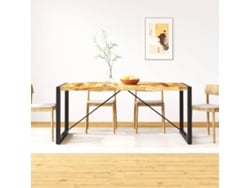 Mesa de comedor de madera maciza de mango rugosa de 180 cm de DKD HOME DECOR