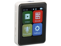 Reproductor MP3 Bluetooth YIZHOOD D2 1.8Inch Tarjeta TF 32GB (Blanco)