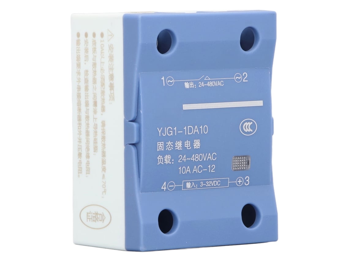 Veloriskku - Relé monofásico de estado sólido, entrada de 3-32 V CC, salida de 24-480 V CA, regulador de voltaje de 10 A