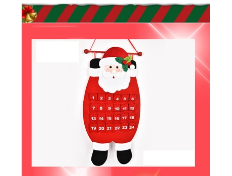 Calendario de Navidad Calendario de cuenta regresiva de Adviento 2PC