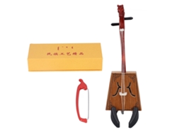 Modelo Miniatura De Instrumento Musical Etnico Chines Matouqin Feito A Mao Com Estojo E Suporte