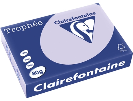 Papel CLAIREFONTAINE Copia, láser y chorro de tinta Trophée A4 80 gsm (500 Hojas - Morado)