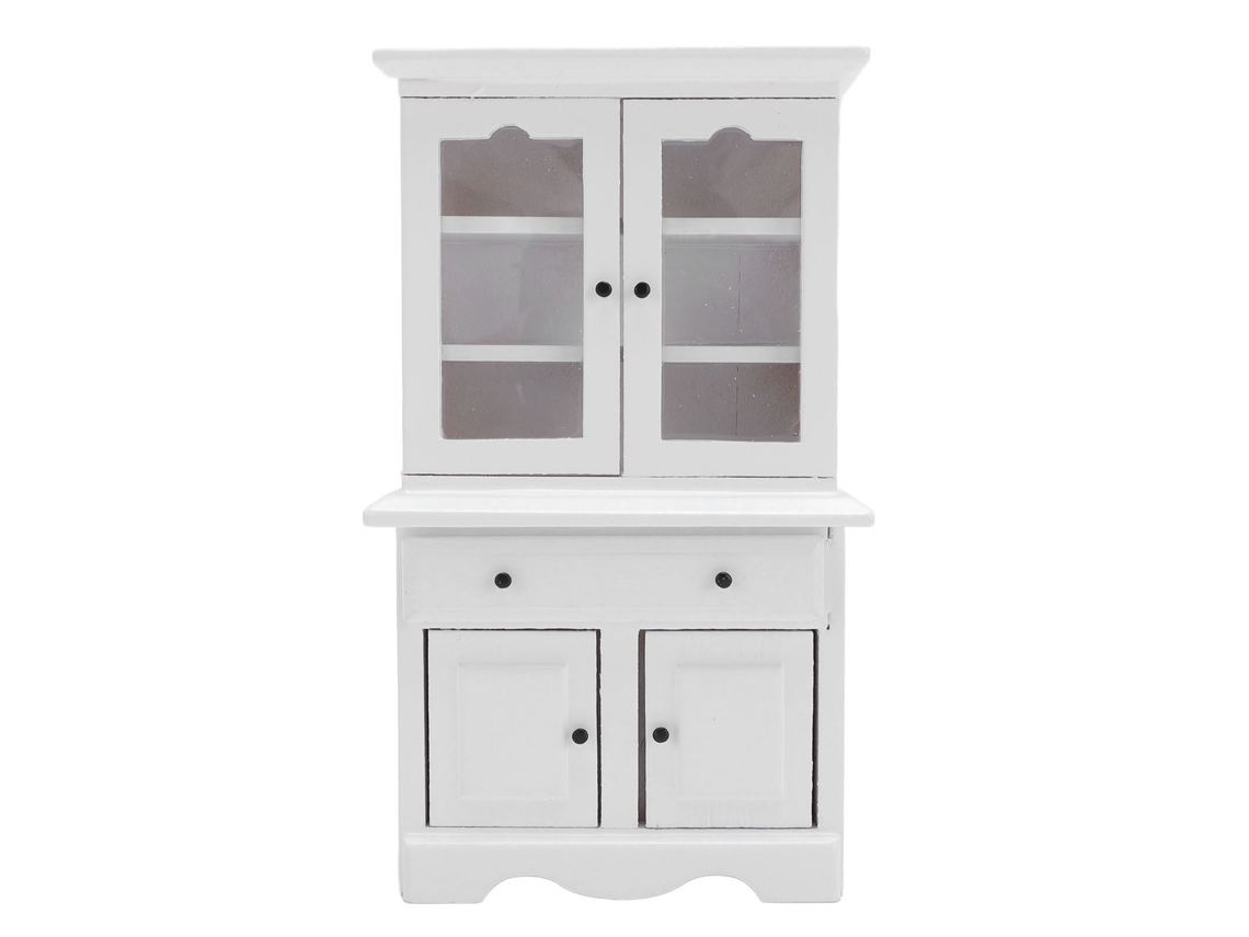 Armario En Miniatura Para Casa De Muñecas A Escala 1:12 Con Puertas Que Se Abren Y Estantes De Madera De Abedul.