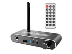 Convertidor Hifi Bluetooth 5.2 Inalámbrico, Receptor De Audio Coaxial A Auxiliar De 3,5 Mm Con Unidad Flash Usb, Negro