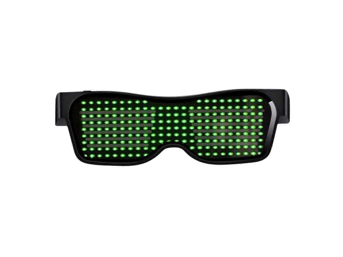 Gafas LED con Bluetooth y decoraciones navideñas de temporada, gafas inteligentes iluminadas conectadas a la aplicación Bluetooth, LED dinámico personalizado de píxeles, recargables por USB.