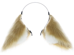 Diadema plegable de felpa Foxear para mujer SFUSHOS