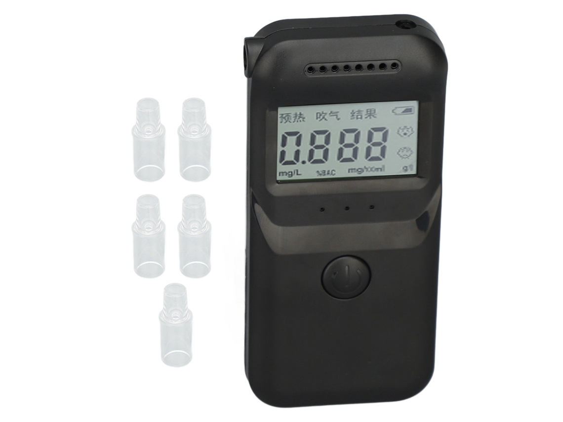 Medidor De Alcohol Portátil, Analizador De Aliento Digital Con Pantalla Lcd Y 4 Unidades De Medida.