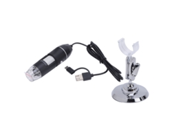 Microscopio USB portátil 1600x Microscopio electrónico digital de mano con soporte