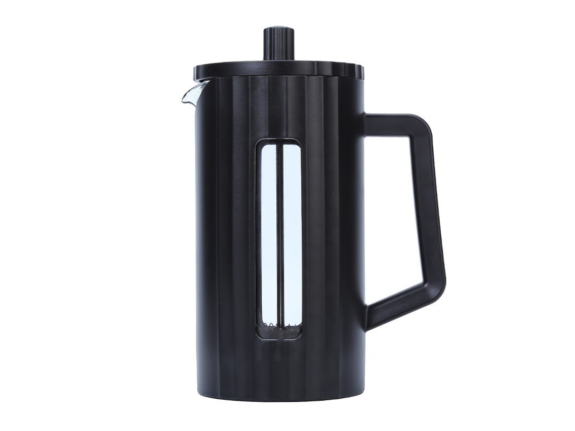 Cafetera de filtro de émbolo de vidrio (negra - 600 ml) Spqment