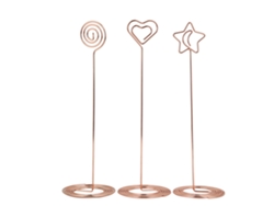 3 Clips Para Notas De 220 Mm En Oro Rosa Para Organizador De Escritorio, Tarjetas, Fotos Y Oficina.