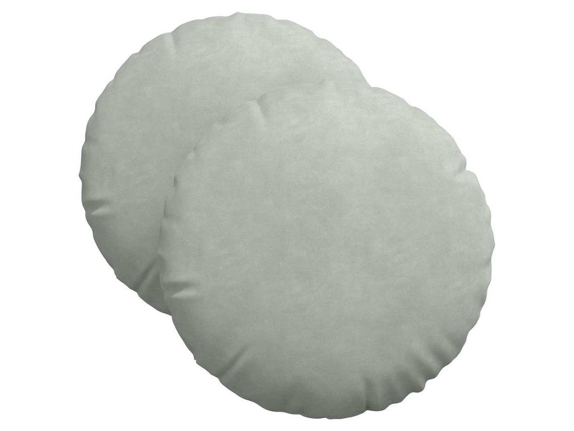 Cojines para asiento, 2 unidades, gris claro, Ø 40 x 13 cm, terciopelo HARLANV1