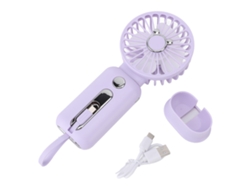 Ventilador portátil con batería externa - Morado