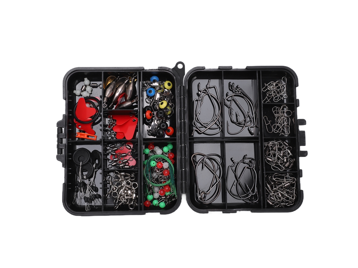 Kit De Señuelos Y Herramientas De Pesca Con Estuche De Transporte De Acero Inoxidable Resistente - Accesorios Completos