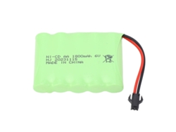 Batería Recargable De Litio De 6v 1800mah Con Conector Sm Para Coches Rc. Repuesto Ligero Y Seguro.