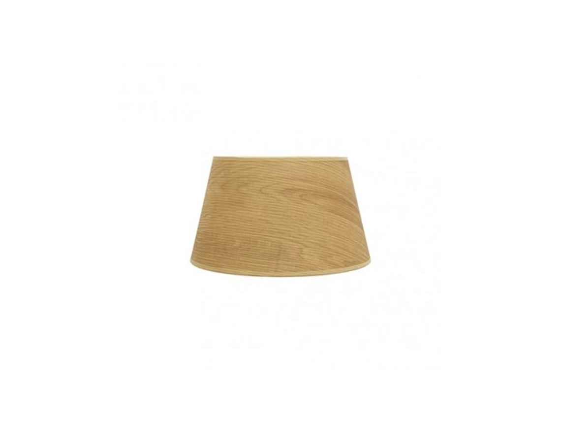 Pantalla Salma E27 Madera Clara 30dx22dx17h Conica Abierta