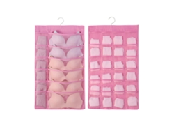 JEIIBRZUI Organizador Sutiãs Suspenso Capacidade ZEAICOS Oxford Rosa (46x16x4cm)