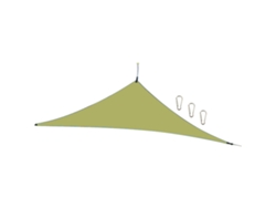 Toldo triangular resistente a los rayos UV de 13 pies para jardín exterior