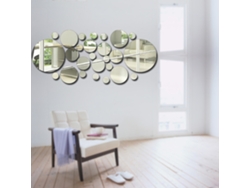 2026-30 Piezas Calcomanías De Espejo Para Pared Redondas Adhesivos Acrílicos Removibles Decorativos Diy Para Hogar Dormitorio Baño Sala