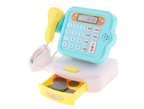 Simulación Y Juego de Roles, Calculadora de Juguete de Caja Registradora Para Azul