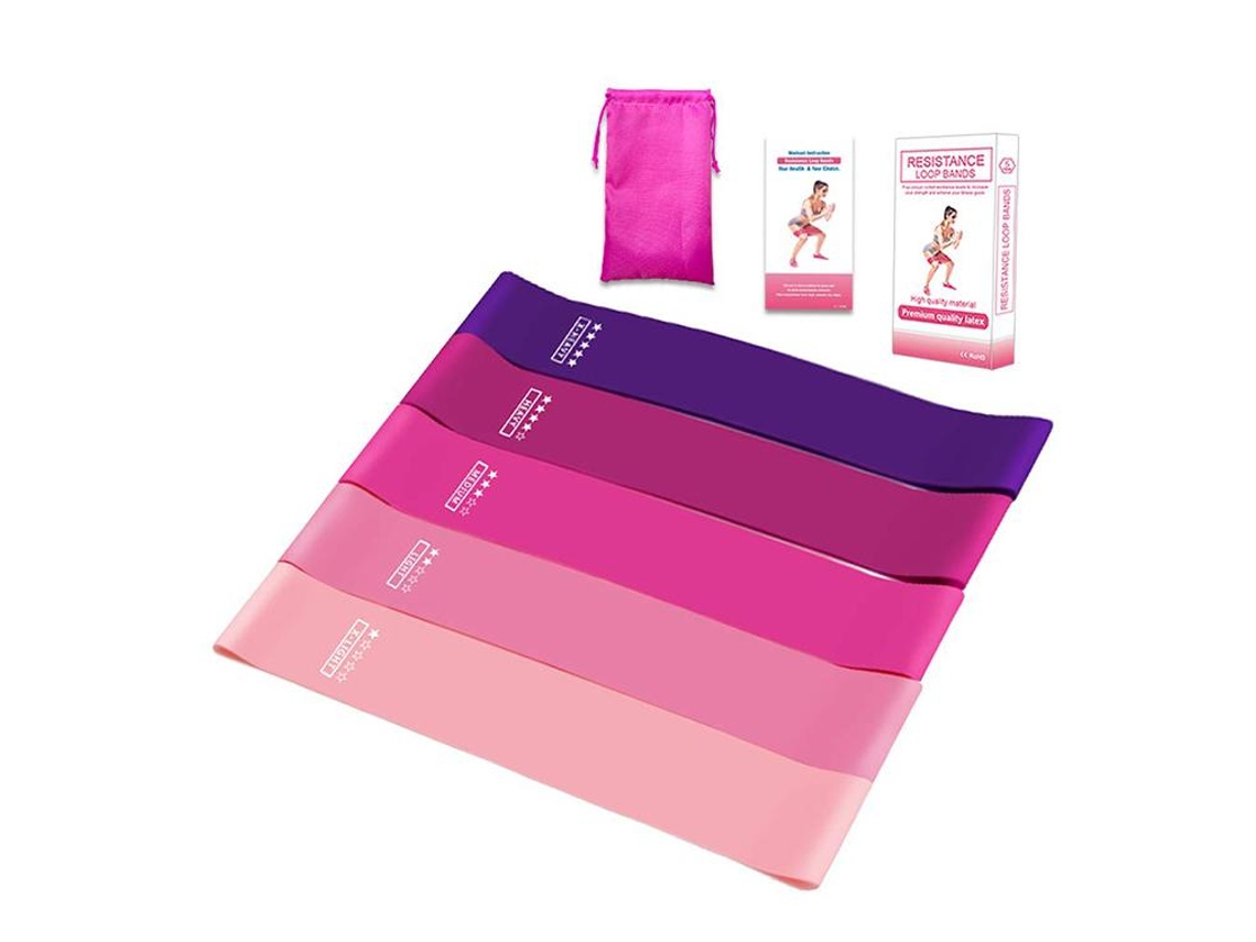 Elásticos de Entreinamiento INF en Casa 5 un Rosa