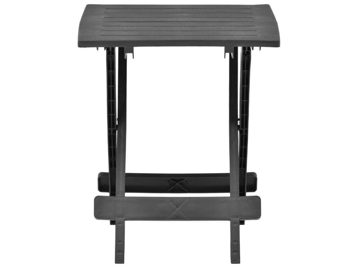 Mesa Plegable De Jardín | Mesa De Exterior Plástico Gris Antracita 45x43x50 Cm