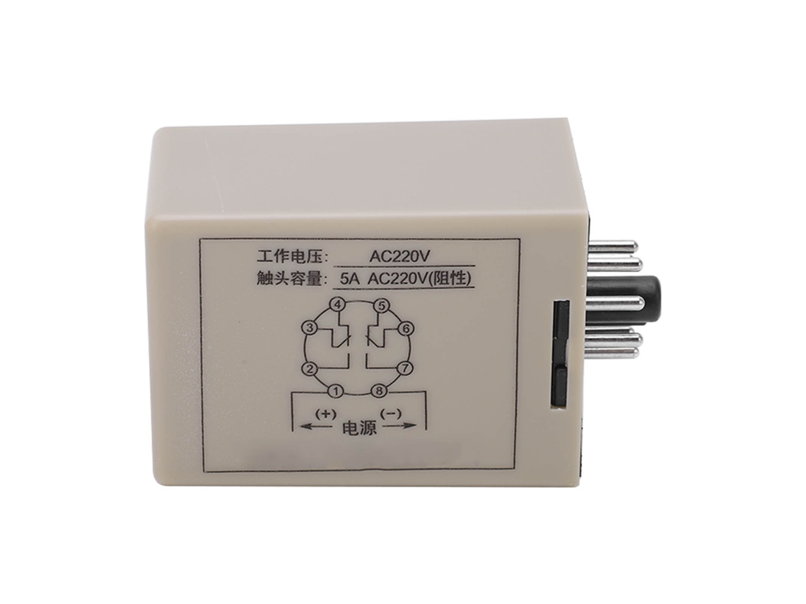 Relé intermitente de retardo de tiempo de 8 pines, ciclo infinito de 1 s, 5 A CA, 220 V para control de maquinaria.