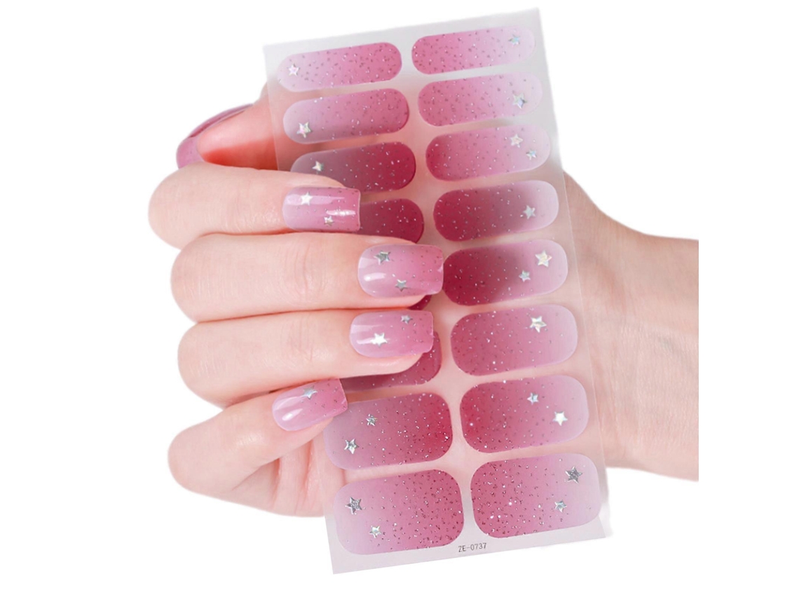 Pegatinas para uñas del Día de San Valentín, pegatinas para decoración de uñas, tiras de esmalte de uñas, pegatinas para uñas Hengrongshen DIY (estilo corazón)