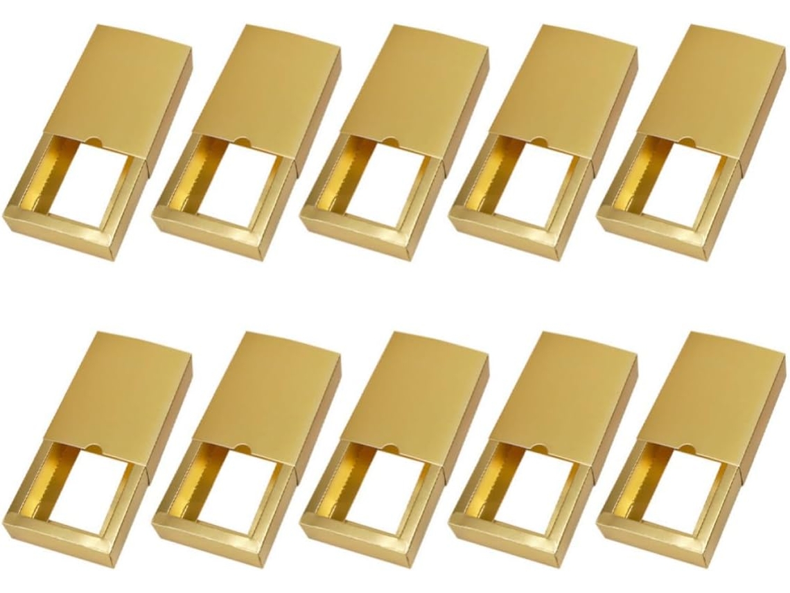 Cajas de embalaje plegables con cajón, diseño sencillo y elegante, 10 unidades, fabricadas en papel.