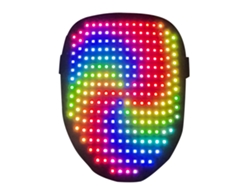 Máscara LED luminosa 2026 con control por gestos para Navidad, Halloween, Carnaval, disfraces y decoraciones.