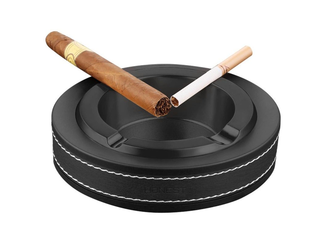 Cinturón Para Cigarrillos Y Cigarrillos, Cinturón De Escritorio Moderno De Material Pu Metálico (negro)