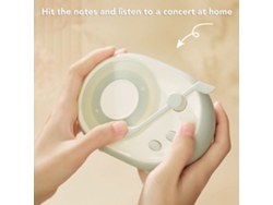 Mali luz Noturna com Alto falante Bluetooth e Tocador de Vinil para Quarto Decoração Ambiente Verde