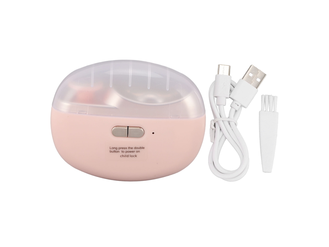Cortaúñas Eléctrico Con Lima, Portátil, Silencioso, 2 Velocidades, Automático, Para Niños, Adultos Y Personas Mayores, Oro Rosa.
