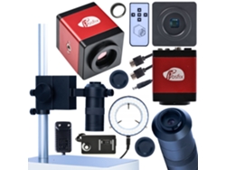 Microscopio Draco Red Pro 4 en 1: cámara HDMI/VGA de 2 MP | lente de 100x | iluminador de 56 LED
