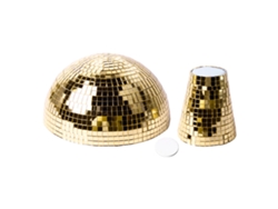 Bola De Discoteca Fungo Espelhada Com Glitter Decoração De Mesa Para Festas Aniversário Bar Ouro
