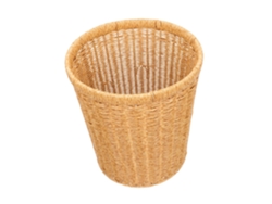Cesta de almacenamiento de estilo natural y delicado, de capacidad adecuada, fabricada en ratán sintético tejido. SFUSHOS