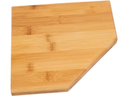 Estante De Pared Triangular De Esquina En Bambú Amarillo Resistente Y Rústico, Para
