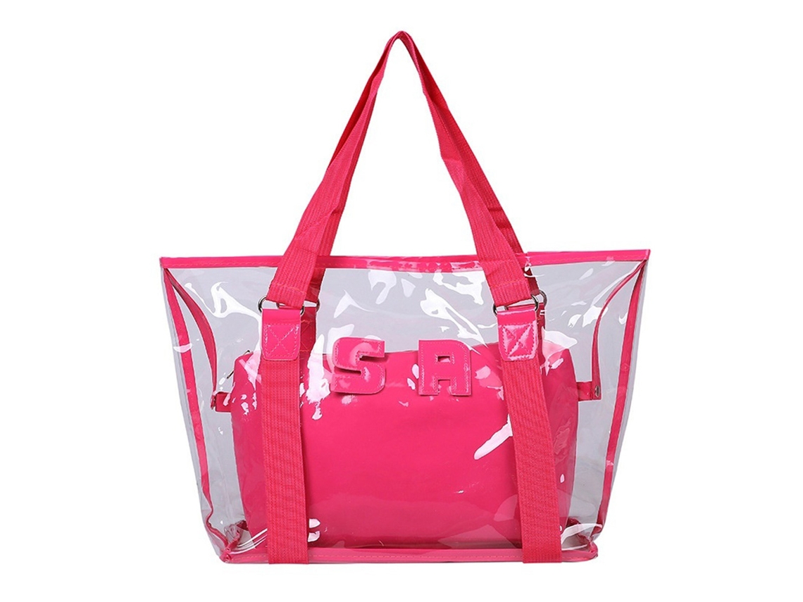 Bolso De Hombro Lujo Pvc Transparente Con Letras Para Mujeres Y Niñas