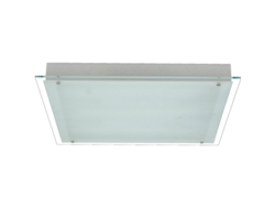 Plafón Malaquite Cuadrado 3Xg11 Pl C.69Xl.69Xalt.6Cm Gris FERRIMEX