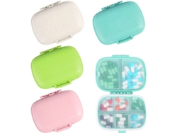 Organizador De Pastillas Pequeño, 4 Piezas, Contenedor De Medicamentos Compacto E Impermeable Para Viajes