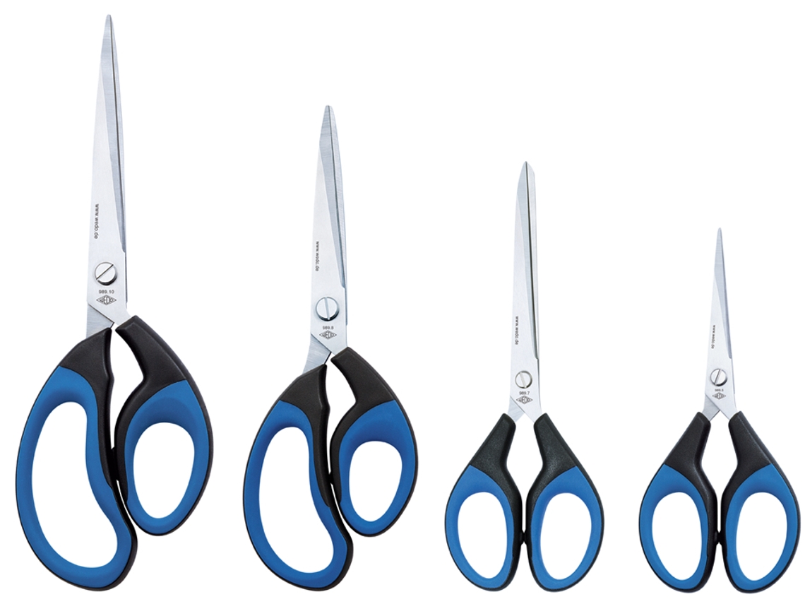 Tijeras WEDO de Corte Suave Puntiaguda Longitud: 210 Mm Negra/Azul