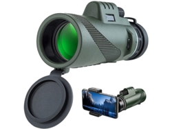 Telescopio monocular 12x50 HD Bak4 Prism IP68, adaptador para smartphone, trípode, fauna, senderismo, camping, verde, Bestvite
