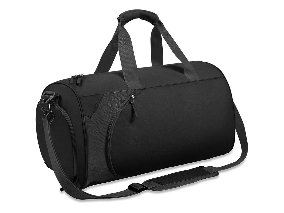 Mochila De Gimnasio Deportiva Para Mujer Y Hombre Con Compartimento Para Zapatos Bolso De Viaje Pequeño Negro