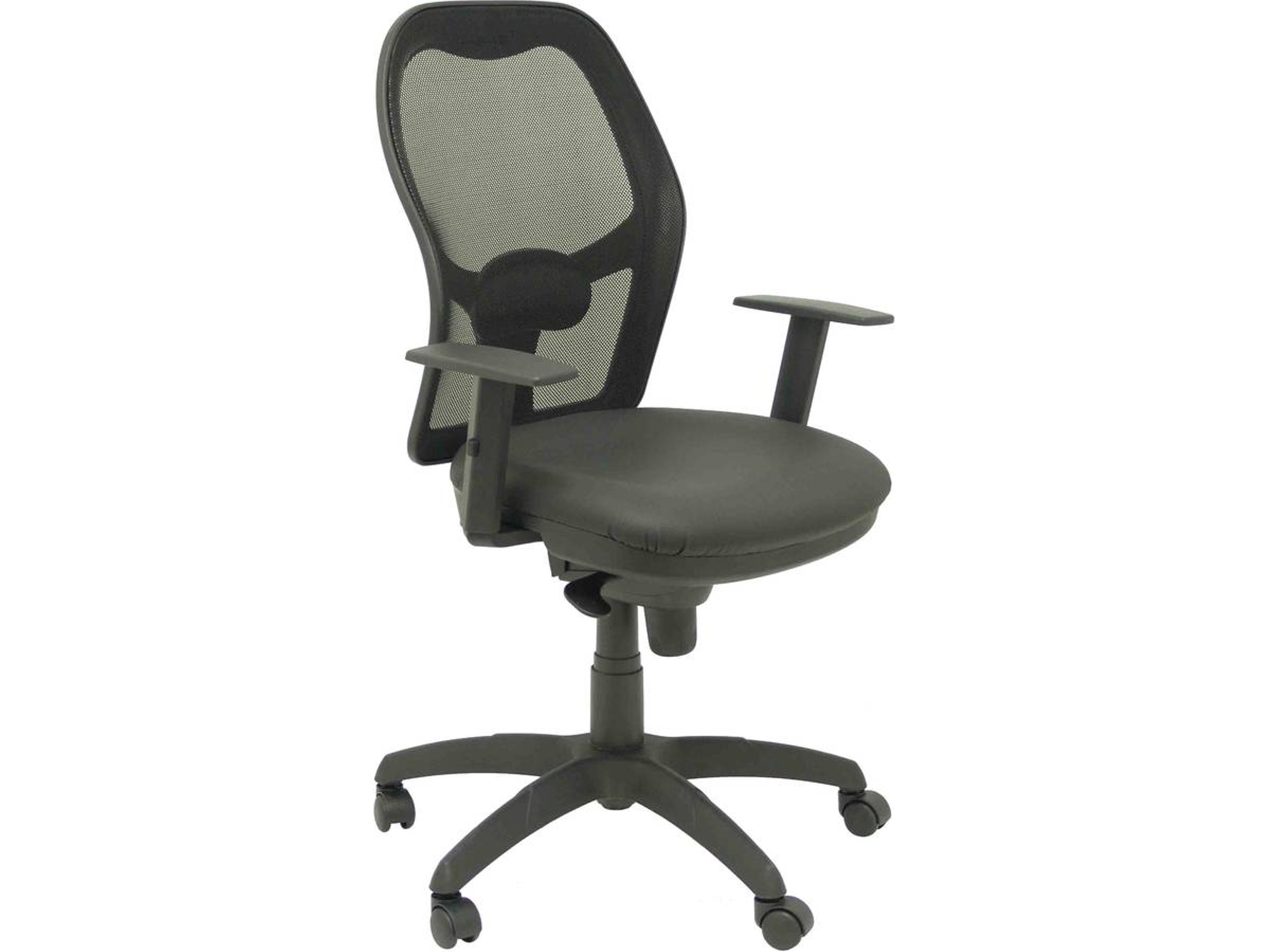 Silla de Escritorio Operativa PIQUERAS Y CRESPO Jorquera Negro (Brazos regulables - Malla y Tejido)