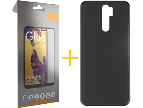Kit Funda + Protector de Pantalla Xiaomi Redmi 9 SKYHE Full (Negro)