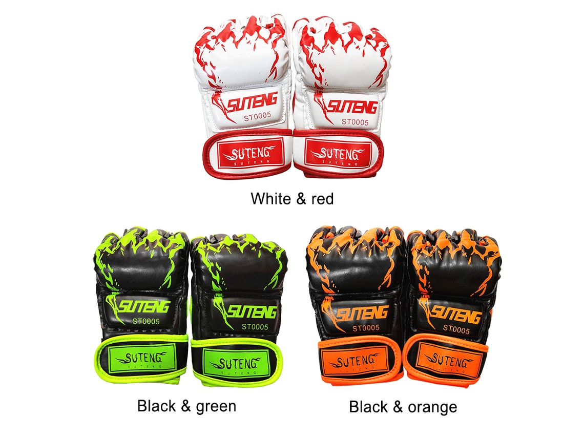 Guantes De Boxeo De Medio Dedo Para Entrenamiento De Mma, Muay Thai, Taekwondo, Kickboxing Y Artes Marciales.